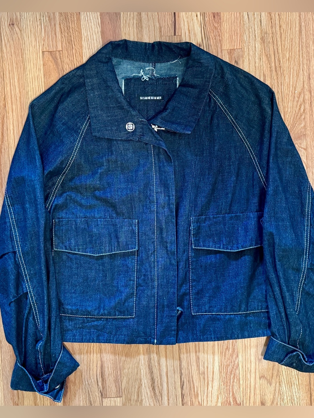 Susan Bommer Denim Workwear Jacket - Dark Blue